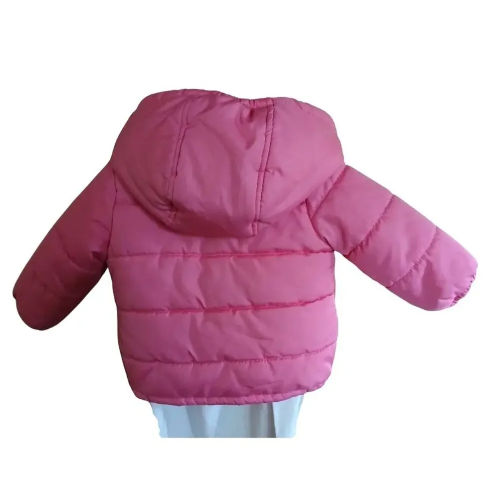 Girls CARTER'S Pink Puffer, Winter Jacket Size 12M